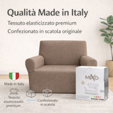 Copripoltrona 1 Posto reclinabile  Tessuto Stretch Elastico Buccia di Mela Mixo - Made in Italy