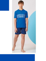 Pigiama corto ragazzo in cotone estivo GP4158 IL GRANCHIO