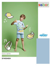 MICKEY Pigiama estivo corto bambino in cotone DY40G4834 SABOR