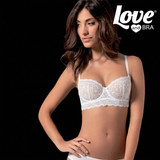 LOVE AND BRA Reggiseno Balconcino con ferretto e con imbottitura in pizzo CHANTAL