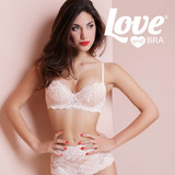 LOVE AND BRA Reggiseno a balconcino coppa C in pizzo con ferretto ANNABELLE
