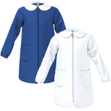 Grembiule Scuola Elementare Bambina Senza Ricamo con abbottonatura Cerniera Zip Siggi