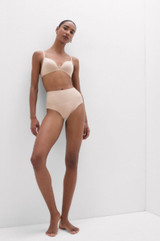 JADEA (3 pezzi) 8025 Perizoma Donna taglio laser vita alta invisibile in cotone