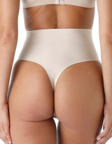 JADEA (3 pezzi) 8025 Perizoma Donna taglio laser vita alta invisibile in cotone