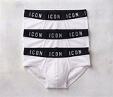 ICON (3 pezzi) Slip Uomo in cotone bielastico con elastico esterno logato  IMU04