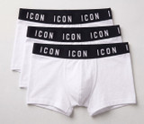 ICON (3 pezzi) Boxer Uomo in cotone bielastico con elastico esterno logato  IMU05