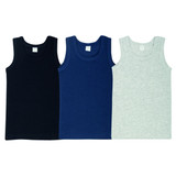 3 Pezzi Canotta Bambino Spalla Larga Ellepi AI 8410 in Cotone Bielastico