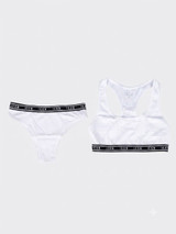 ICON Coordinato ragazza brassiere+slip  cotone elasticizzato con logo  1749
