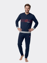 LOTTO Pigiama Uomo in Cotone Interlock Manica Lunga LP2152