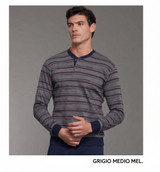 ENRICO COVERI Pigiama uomo invernale in cotone interlock collo serafino EP2240