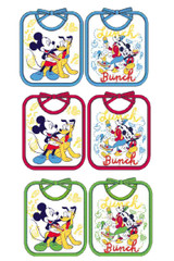 Ellepi (6 Pezzi) Bavaglini Neonato Disney Plastificati in Cotone WD9553 Offerta Multipack