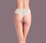 LORMAR Brasiliana midi in microfibra con girogamba lasercut PURE 02444L