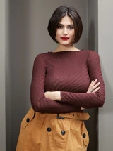 MySublyme Maglia donna scollo tondo in cashmere manica lunga 1468