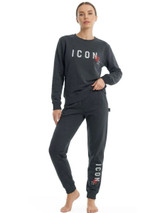 ICON Pigiama donna in caldo cotone manica lunga art. IWBOX02