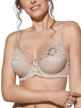 SELENE Reggiseno donna con Ferretto in Pizzo non Imbottito a Balconcino Mariluz