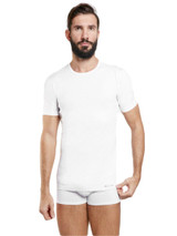 3 Pezzi T-Shirt Uomo Girocollo Mezza Manica Nottingham TM1600 in Cotone Costina