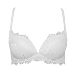 LORMAR Desiderio Pizzo Reggiseno Donna Push Up Senza Ferretto in Pizzo Coppa B