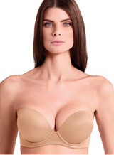 LORMAR Extra Double Reggiseno Donna Super Push Up a Fascia con Ferretto (Coppa B)