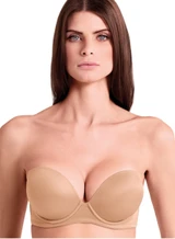 LORMAR Extra Double Reggiseno Donna Super Push Up a Fascia con Ferretto (Coppa B)