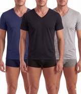 Navigare (pacco da 3) Maglia Uomo Mezza Manica Scollo V Cotone 512 - Offerta Multipack