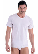 3 Pezzi T-Shirt Mezza Manica Uomo Scollo a V Navigare 512-512XL in Cotone Jersey
