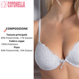 Cotonella Reggiseno Pushup con Ferretto in Pizzo Daniela - Art. CD023