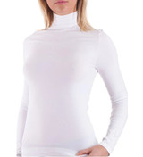 Maglia Lupetto Donna Manica Lunga in Microfibra Elasticizzata Bellissima 075