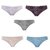 12 Slip Brasiliana Donna in Cotone Bielastico con Inserti in Pizzo Cotonella GD170