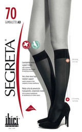 Ibici Segreta Gambaletto  70 den con Tallone anatomico e punte rinforzate - 11/14 mmHg – 15/19 hPa