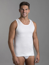 Luca (3 Pezzi) Canottiera Uomo Spalla Larga in 100% Cotone anche Taglie Calibrate