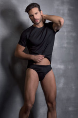 6 Mini Slip Uomo Garda 761  Elastico Interno in 100% Cotone Filo di Scozia con Ricamo su Fianco