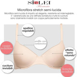 Reggiseno  Coppe Imbottite e ferretto Invisibile 1328 Sielei in Microfibra Reggiseno  Coppe Imbottite e ferretto Invisibile 1328 Sielei in Microfibra