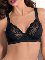 SIèLEI Reggiseno Donna Senza ferretto in Microfibra con pizzo Coppa C Art. 940