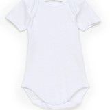 3 Body Neonato Neonata Liabel 05832B T407 Mezza Manica in Cotone Bianco e Fantasia