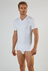 Maglia Uomo Liabel 02828 53 Mezza Manica Scollo a V in Caldo Cotone
