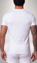 3 Pezzi Maglia Uomo Liabel 02828 53 Mezza Manica Scollo a V in Caldo Cotone