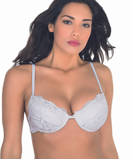 Aris Sonia Reggiseno Donna in Pizzo Imbottito in Gel con Ferretto (Coppa B)