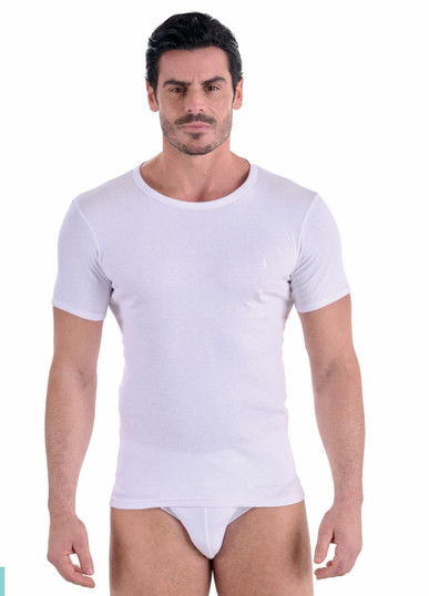 3 Pezzi Maglia Uomo Mezza Manica Girocollo Navigare 111-111XL in Caldo Cotone