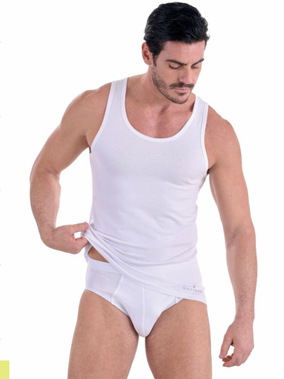 Navigare (Pacco da 3) Canottiera Uomo Spalla Larga in Cotone Bielastico Soft 572