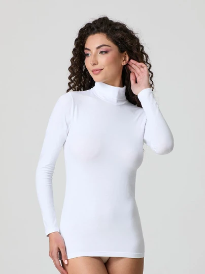 Maglia Dolcevita Donna Jadea 4267 Manica Lunga in Cotone Elasticizzato