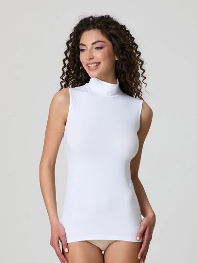 Jadea Maglia Donna  4058 Smanicata in Cotone Elasticizzato