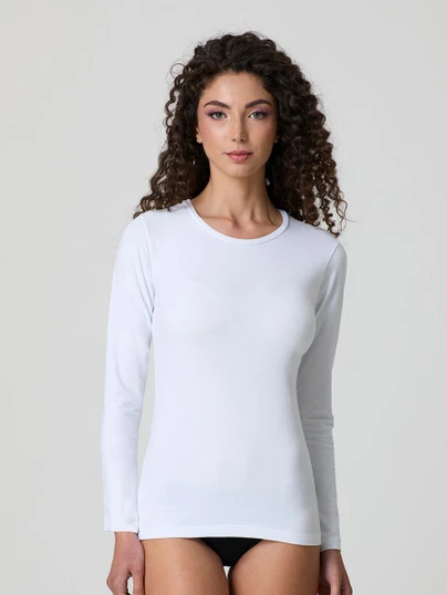 Maglia Donna Invernale Girocollo Manica Lunga in Soft Cotton Jadea 4100