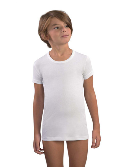 3 Pezzi Maglia Bambino/Ragazzo Mabrat 204/205 Mezza Manica in Caldo Cotone - Made in Italy