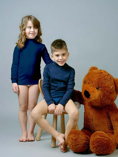 Maglia Lupetto Bambino Bambina Manica Lunga Caldo Cotone Invernale Bimbissimi TL1130
