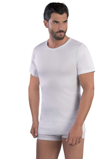 Maglia Uomo Mabrat MMUF271 Girocollo Mezza Manica in Caldo Cotone - Made in Italy