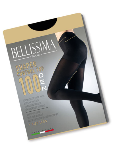2 Paia Collant Donna Shaper-control 100 Bellissima Riduce di 1 Taglia