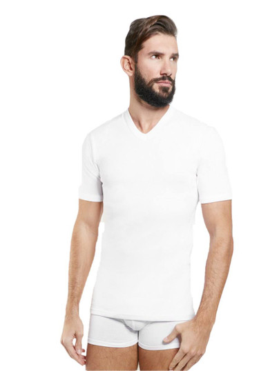 3 Pezzi Maglia Uomo Nottingham TV110 Scollo a V Mezza Manica in Caldo Cotone