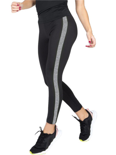 Leggings Donna Meritex 5869 Con Banda Laterale Grigio in cotone