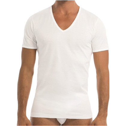 Enrico Coveri ET1106 Maglia Uomo Scollo V Profondo Cotone Pettinato - 3 Pz