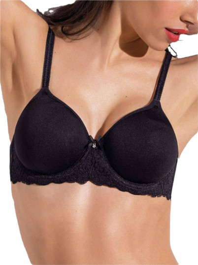 SIèLEI Reggiseno Donna Con Ferretto ed Inserti in Pizzo - Coppa C-D Art. 2686